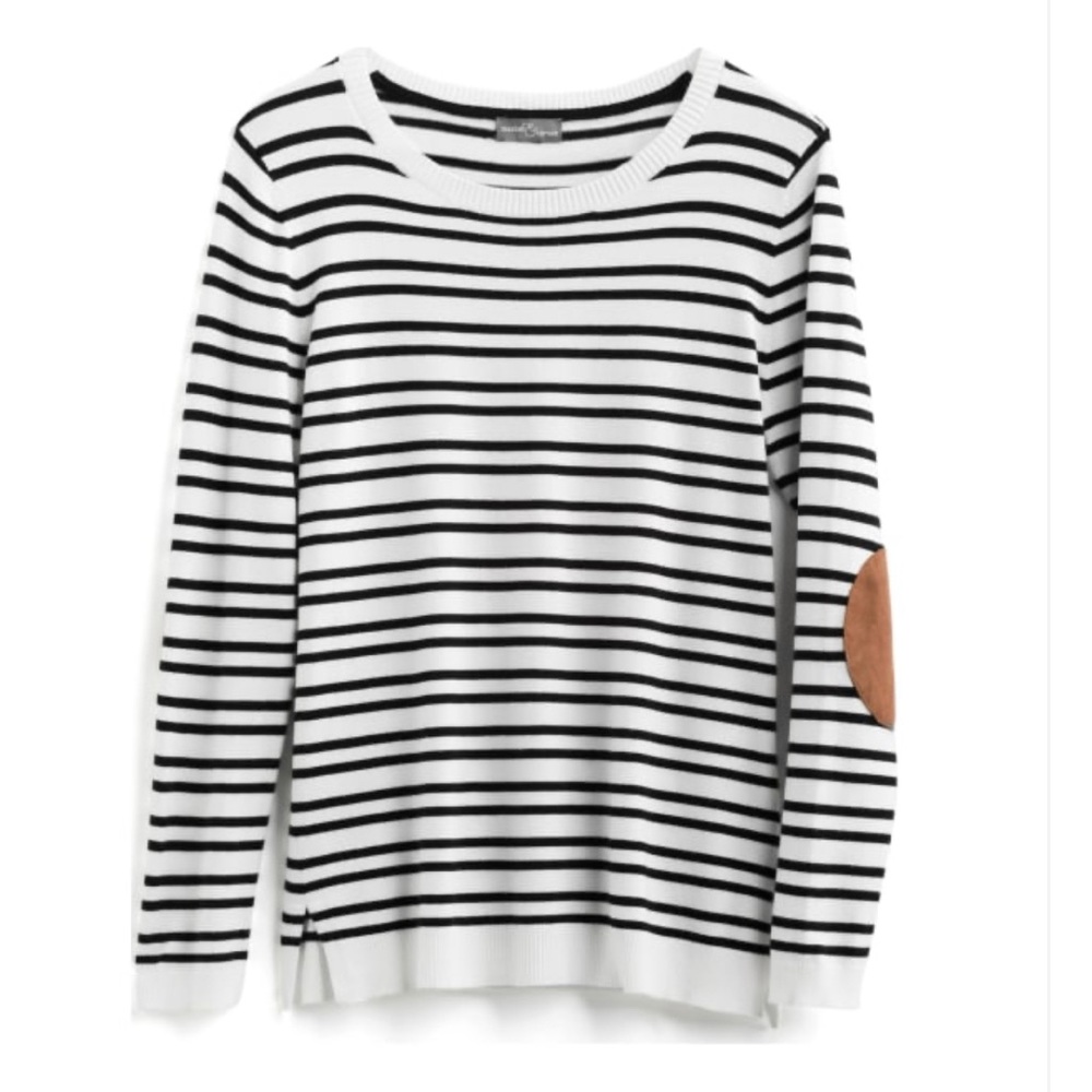 {market & spruce} black + white striped sweater